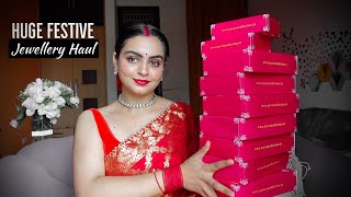 HUGE Myntra Jewellery Haul  Festive Jewellery Haul [upl. by Anyar854]