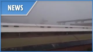 Genoa moment Morandi Bridge collapses [upl. by Ykcim]