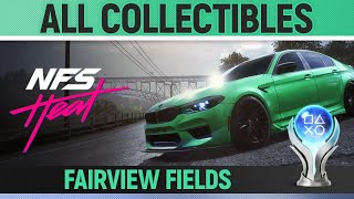 Need for Speed Heat  All Collectibles  Fairview Fields 🏆  Locations Guide [upl. by Alius174]