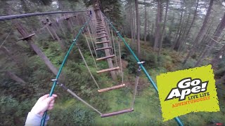 Go Ape Aberfoyle Tree Top Zip Line Adventure POV [upl. by Airahcaz856]