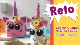 Reto Unicornio Kawaii en Cajitas y Latas  Chuladas Creativas [upl. by Coonan]