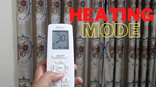 How To Turn on Heating Mode on Gree Inverter AC 2024  Gree AC Heater setting [upl. by Ymmor]