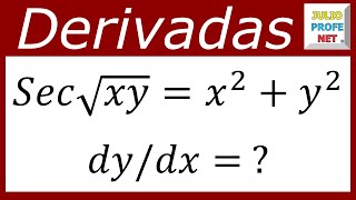 DERIVACIÓN IMPLÍCITA  Ejercicio 8 [upl. by Seyler]