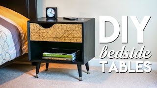 DIY MidCentury Modern Bedside Table  Nightstand with Ebonized Oak  How To Build  Woodworking [upl. by Epoh]