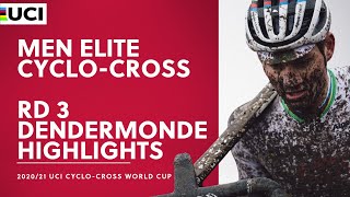 Round 3  Men Elite Highlights  202021 UCI Cyclocross World Cup  Dendermonde [upl. by Matheson]