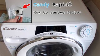 Candy RapidÓ washing machine • How to remove filter [upl. by Erica]