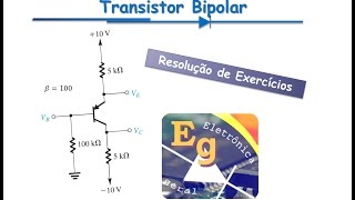 Transistores Exercício 1  Polarização CC de Circuito PNP [upl. by Ansell607]