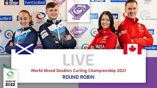 Scotland v Canada  Semifinal two  World Mixed Doubles Curling Championship 2021 [upl. by Yren]