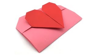 Heart Origami Envelope Tutorial Hyo Ahn [upl. by Darsie]