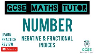 Negative and Fractional Indices Higher Only  GCSE Maths Tutor [upl. by Nolat]