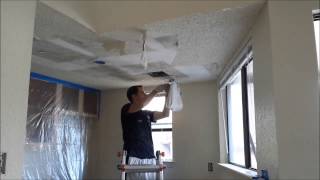 How to scrape popcorn ceilings quickly [upl. by Anelat]