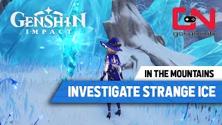 How to Investigate the Strange Ice Genshin Impact  In The Mountains Quest Guide Part 1 [upl. by Reese243]