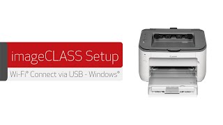 imageCLASS Wireless Setup via USB for Windows  LBP6030w LBP6230dw LBP7110Cw [upl. by Nelli]