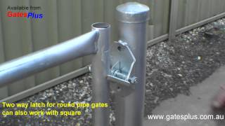 Gate Latch 2 way for round pipe and square [upl. by Nipahc]