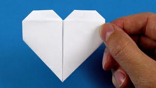 How To Make A Paper Heart  Folding Origami Heart Tutorial [upl. by Dranoel]