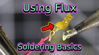 Using Flux  Soldering Basics  Soldering for Beginners [upl. by Aicillyhp508]