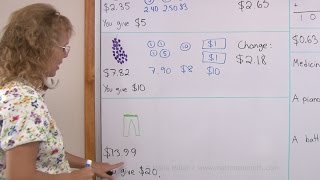 Making change by counting up  beginner lesson [upl. by Ecirb]