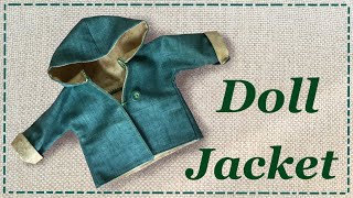 Cloth Doll Jacket DIY Easy  FREE PATTERN  Full tutorial with Lisa Pay [upl. by Lodi]