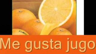 Jugo de naranja  Spanish food vocabulary song [upl. by Lamond]