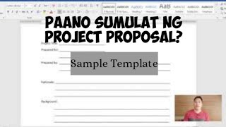 PAANO SUMULAT NG PROJECT PROPOSAL Template example  Step by step guide [upl. by Post]