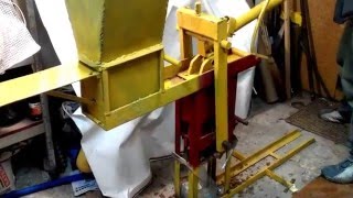 Homemade press for sawdust briquettes [upl. by Stewardson]