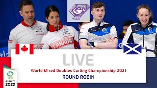 Canada v Scotland  Round robin  World Mixed Doubles Curling Championship 2021 [upl. by Nytsirc]