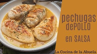 pechugas de pollo en salsa [upl. by Denoting]