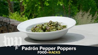 Padrón Pepper Poppers  Mary Beth Albrights Food Hacks [upl. by Kemble]