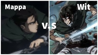 wit studio vs Mappa on animating survey crops with 3D maneuver gear odm  attack on Titan [upl. by Eifos986]