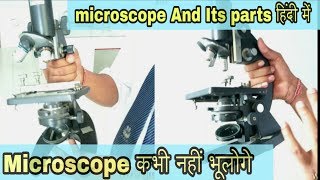 Microscope Parts And Its Functions  Microscope View  Microscope In Hindi  Grow Your Talent [upl. by Bittner483]