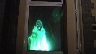 Halloween window projection [upl. by Carpio]