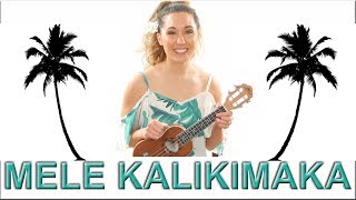 Mele Kalikimaka Ukulele Tutorial with Easy Chords and Play Along [upl. by Ermeena]