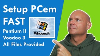 PCem Windows 98 Setup Pentium II Voodoo 3 all files provided [upl. by Greyson926]