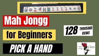 How to play MAH JONGG for Beginners 51  American  Picking a Hand  Mah Jongg Class NMJL Lessons [upl. by Herzog]