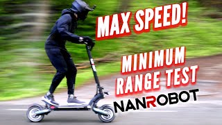 NANROBOT D6 MINIMUM RANGE TEST  MAX SPEED RIDING💨 [upl. by Una]