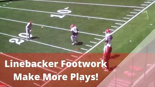 Linebacker Drills Become More Efficient With Proper Footwork [upl. by Carmina]