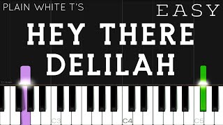 Plain White T’s  Hey There Delilah  EASY Piano Tutorial [upl. by Jem]