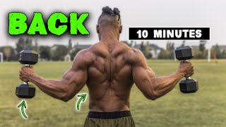 10 MINUTE LIGHTWEIGHT DUMBBELL BACK WORKOUT [upl. by Delcine]