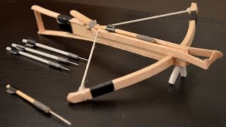 How to Make an Awesome Mini Toothpick CROSSBOW 🏹 [upl. by Doti]