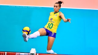 Craziest Defense Volleyball Skills  Gabriela Guimaraes GABI  Crazy Volleyball SAVES [upl. by Davilman847]