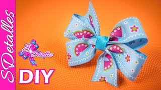 SUPER FACIL Lazo de Cintas de 3 Vueltas  Video 8  SDetalles  DIY [upl. by Drofliw]