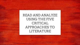 Five Critical Approaches To Literature  Richard Cory Analysis [upl. by Bloomer522]