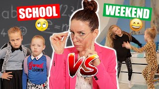 SCHOOL vs WEEKEND School Day vs Weekend Sketches ♥DeZoeteZusjes♥ [upl. by Alrats]