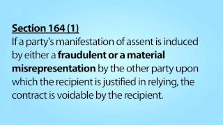 23 Contracts Misrepresentation [upl. by Philipines]