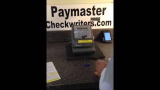 Paymaster Checkwriter 90009 [upl. by Gurtner]