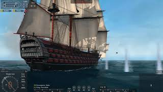 Santisima Trinidad Vs Victory Longrange Duel Naval Action [upl. by Isabelle]