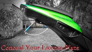 Motorcycle License Plate Flipper DIY [upl. by Ahsit]