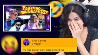 Krutika Reacting to Mamba  Snax Superchat 😆 [upl. by Ahsiatal]