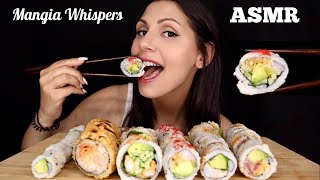 ASMR  EATING SUSHI MUKBANG WHIPSER  MANGIA WHISPERS 먹방 [upl. by Ethelin]