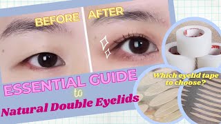 Ultimate Guide to Natural Double Eyelids👀 Eyelid Sticker Types and Howto Tutorial for Beginners [upl. by Sirred]